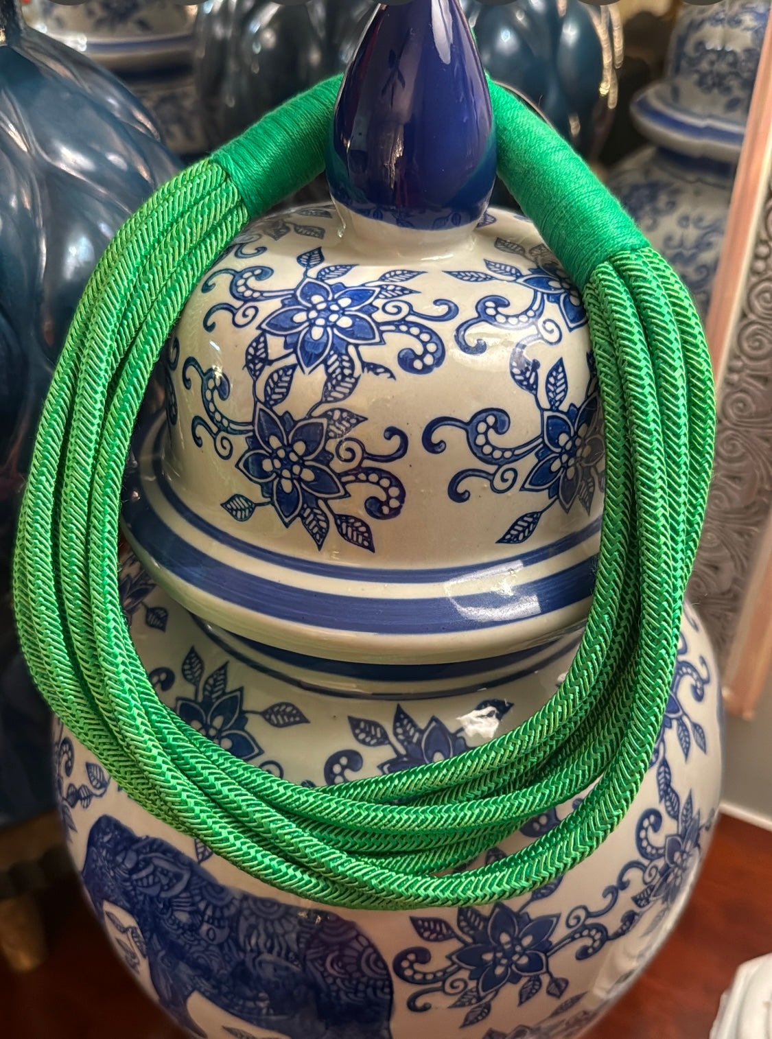 Multi Strand Rope Necklace Green