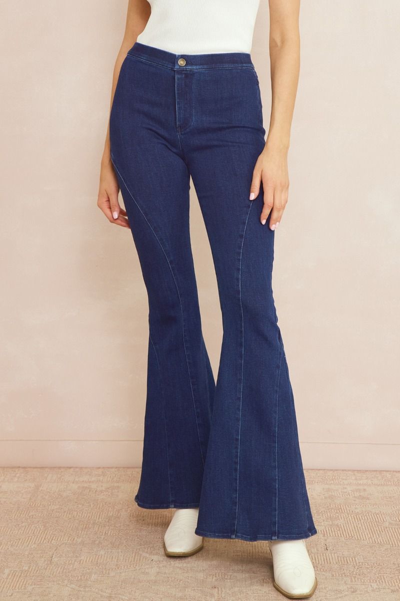 High Waisted Flare Denim