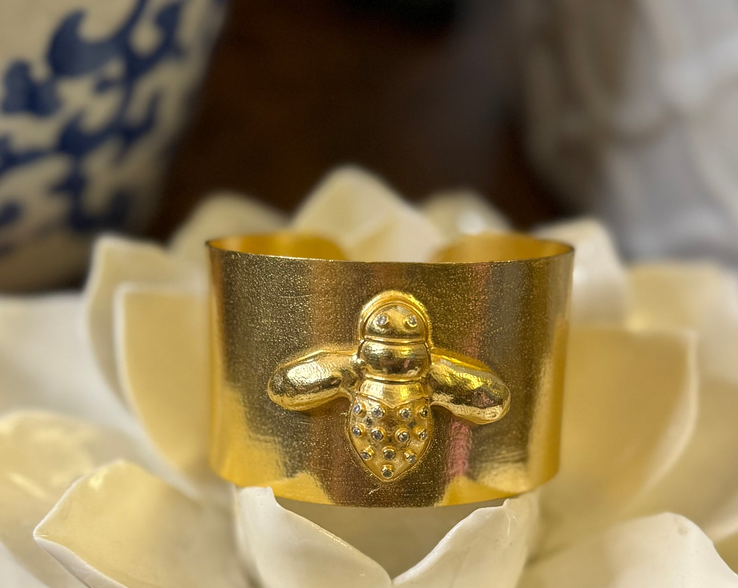 The Demi Cuff Bracelet with Bee