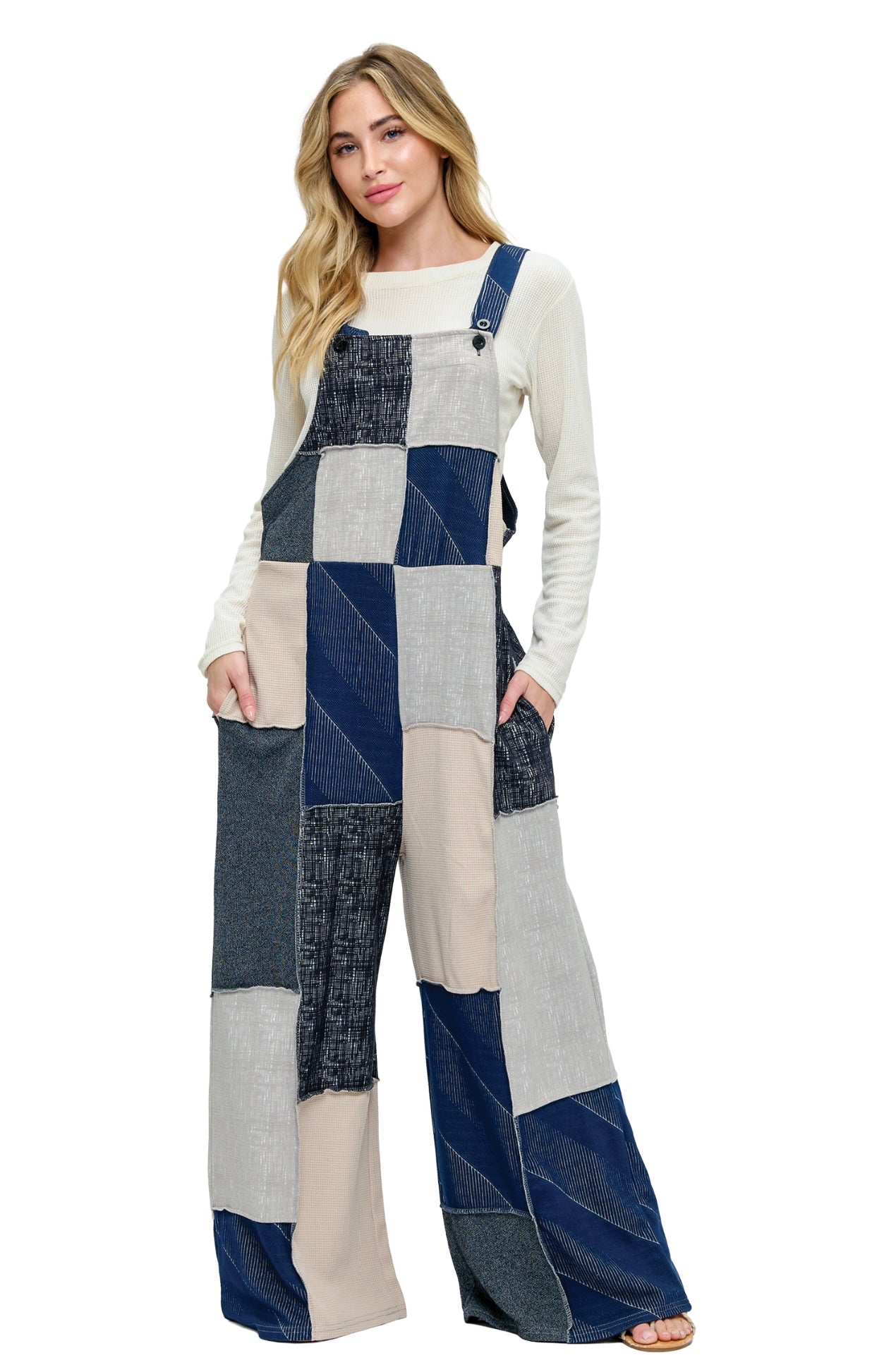 Overall Patchwork Textured
