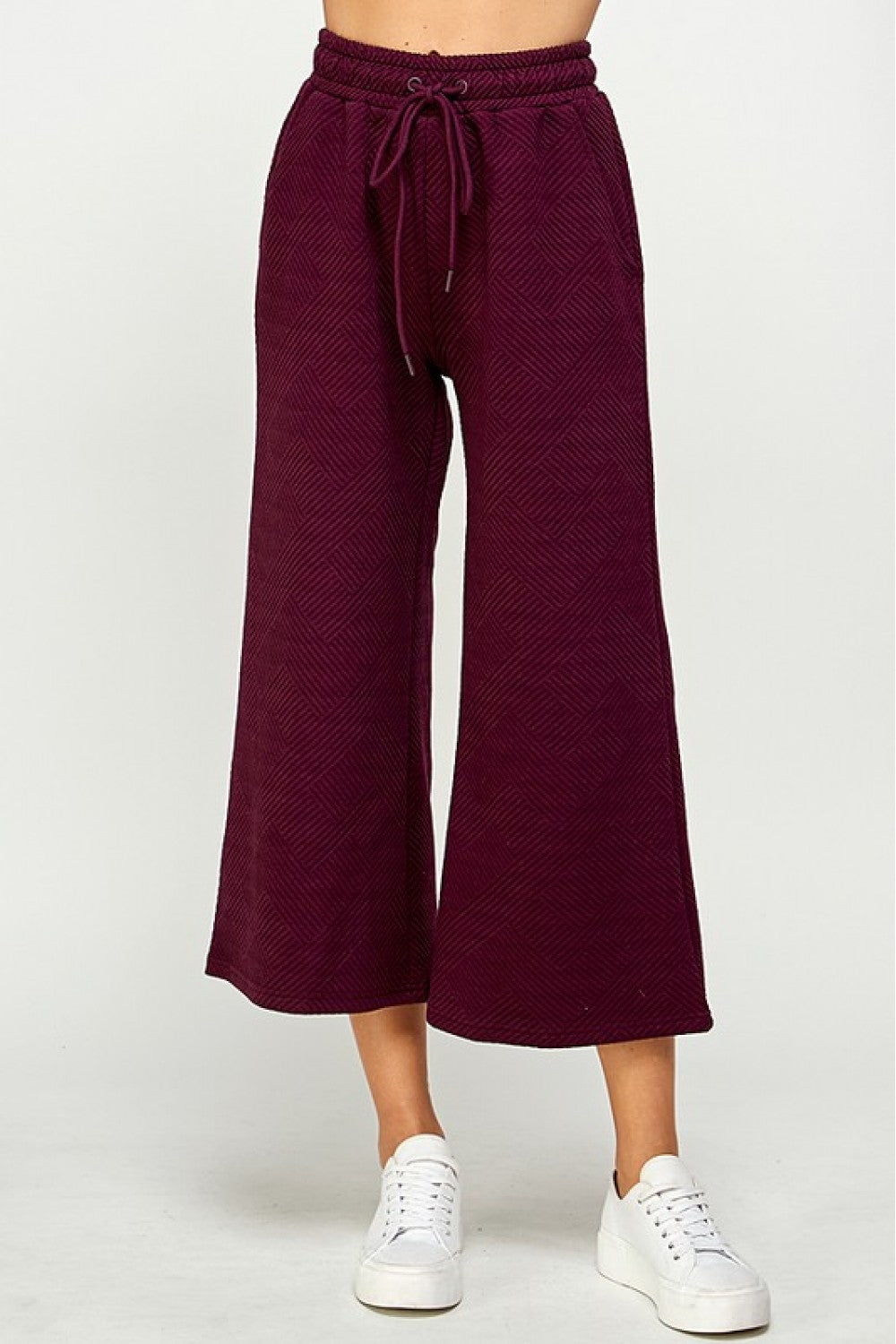 The Angela Pant Set Burgundy Plus