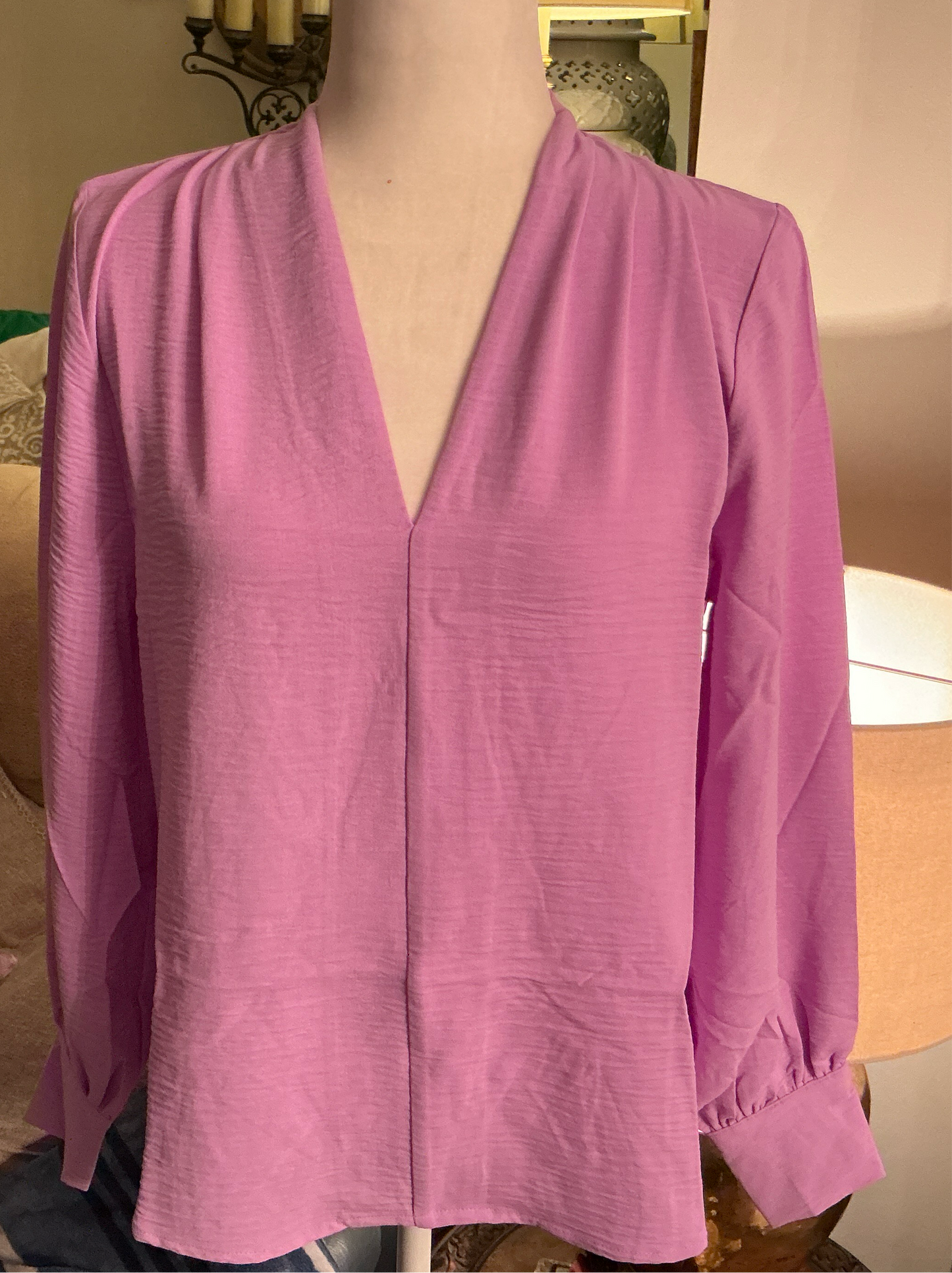 Long Sleeve Blouse Lavender