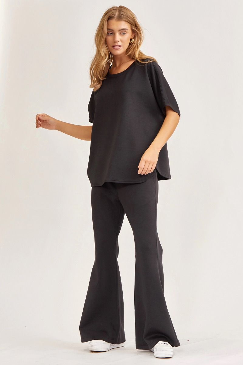 Luxe Short Sleeve Black Set