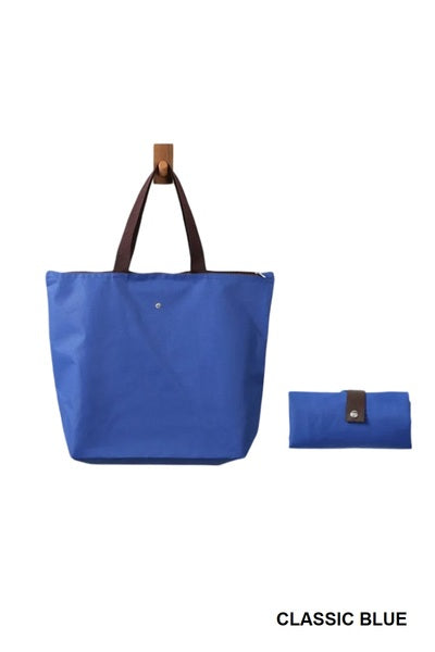 Large Foldable Tote Blue