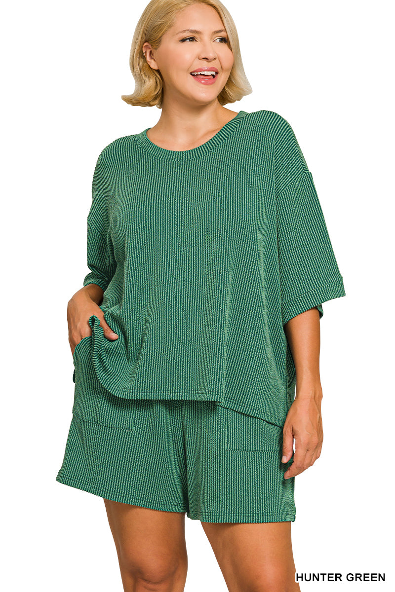 The Brynlee Short Set Green Plus