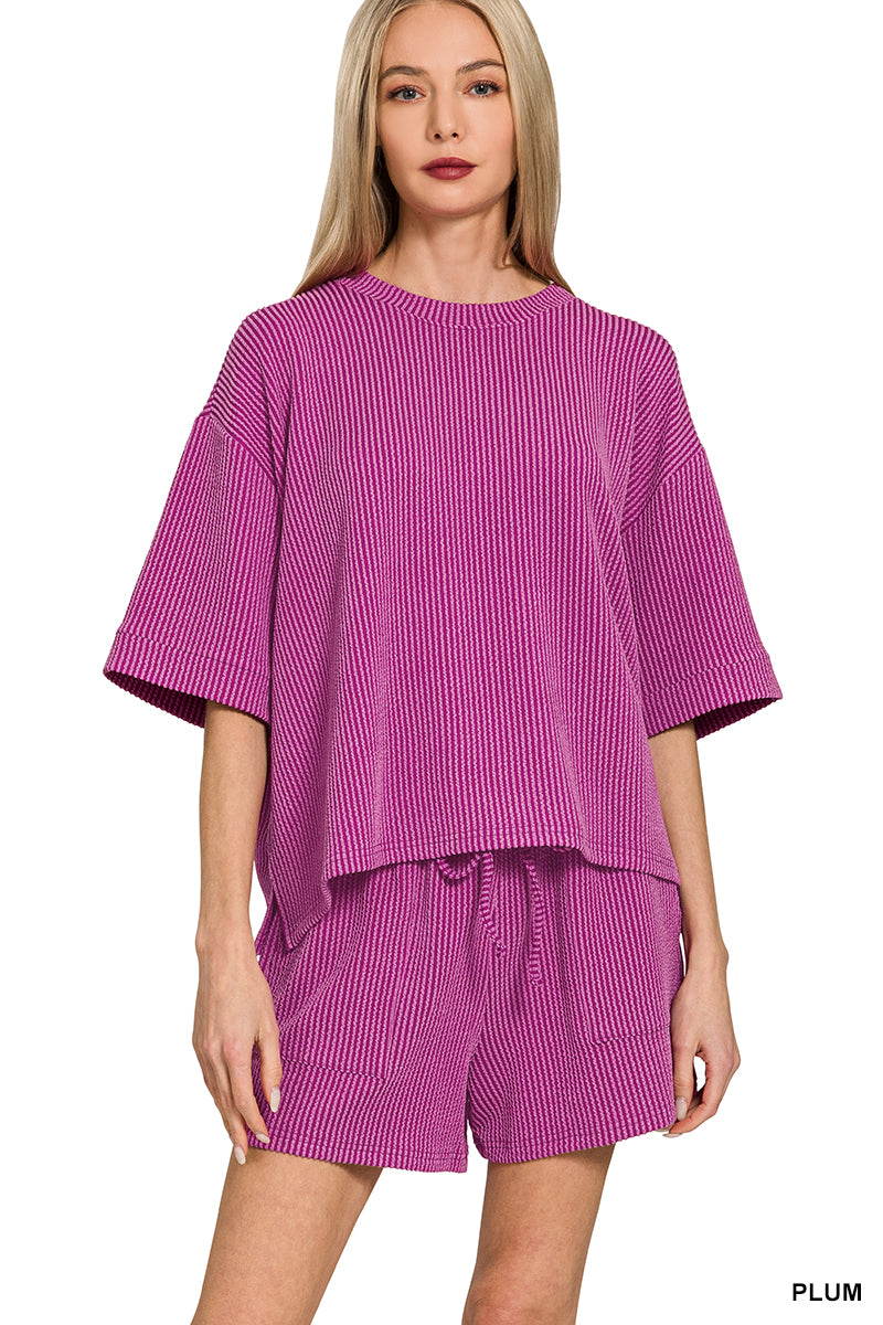 The Brynlee Short Set Plum