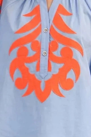 The Emilee Dress Azure/Orange