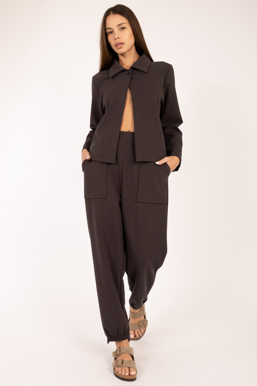 Crew Neck Raglan Pullover with Jogger Pants
