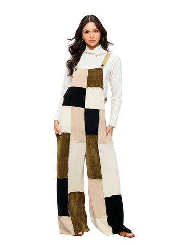 Overall Mocha Patchwork