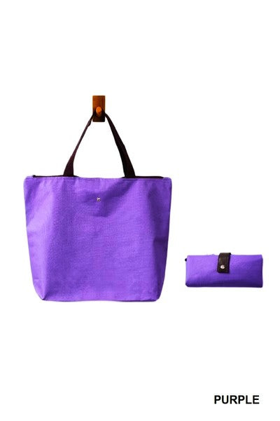 Large Foldable Tote Purple