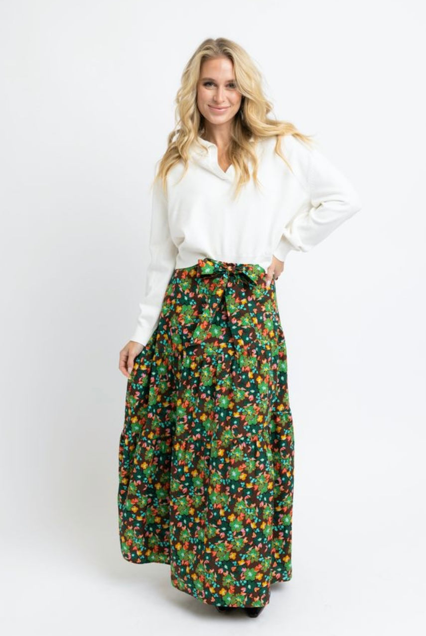 Karlie Floral Tie Maxie Skirt