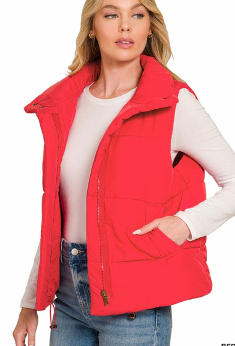 Puffer Vest Red