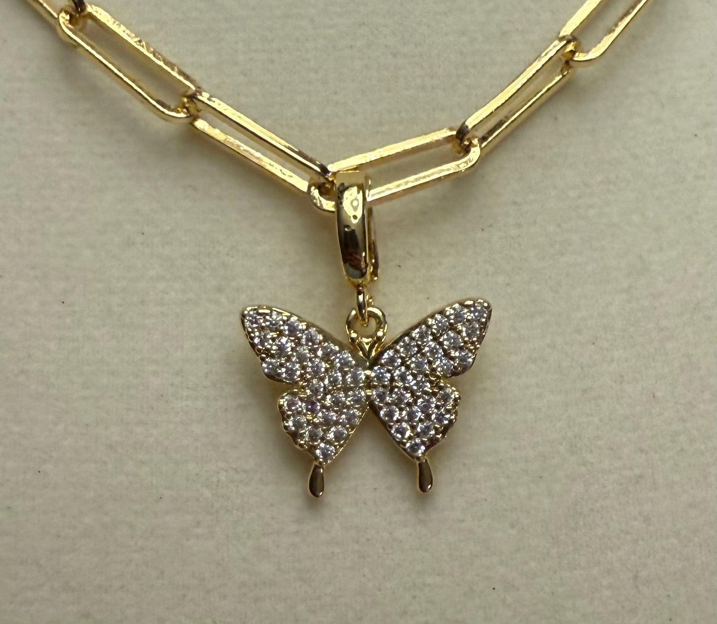 Butterfly Charm with Stones