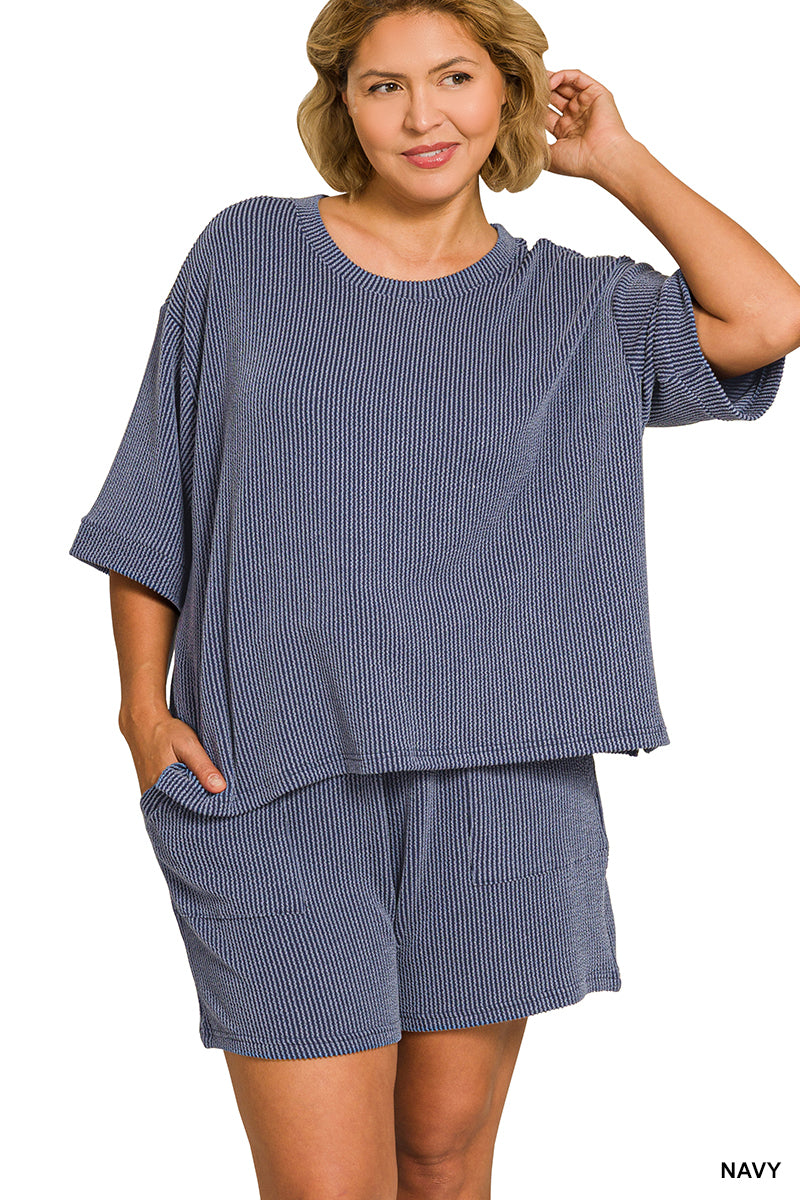 The Brynlee Short Set Navy Plus