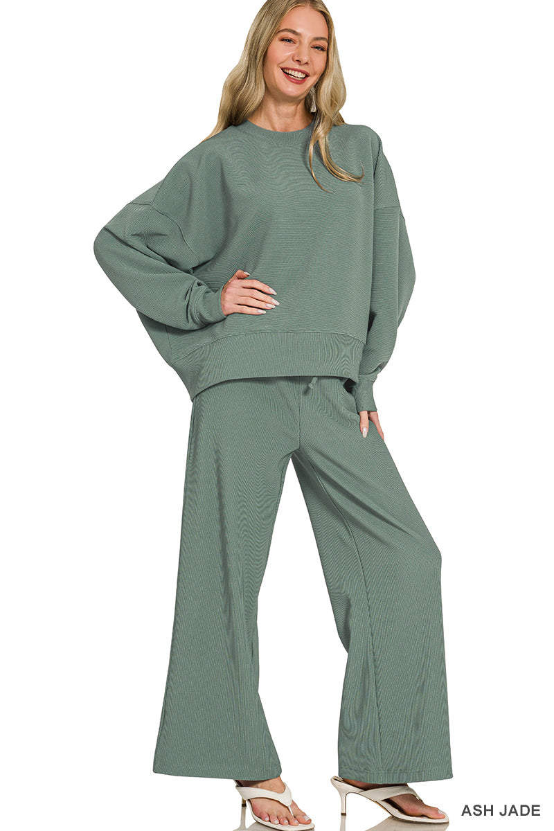 The Marissa Pant Set Ash Jade