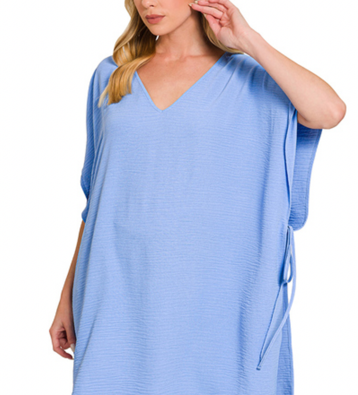 Tie Side Cover Up Blue