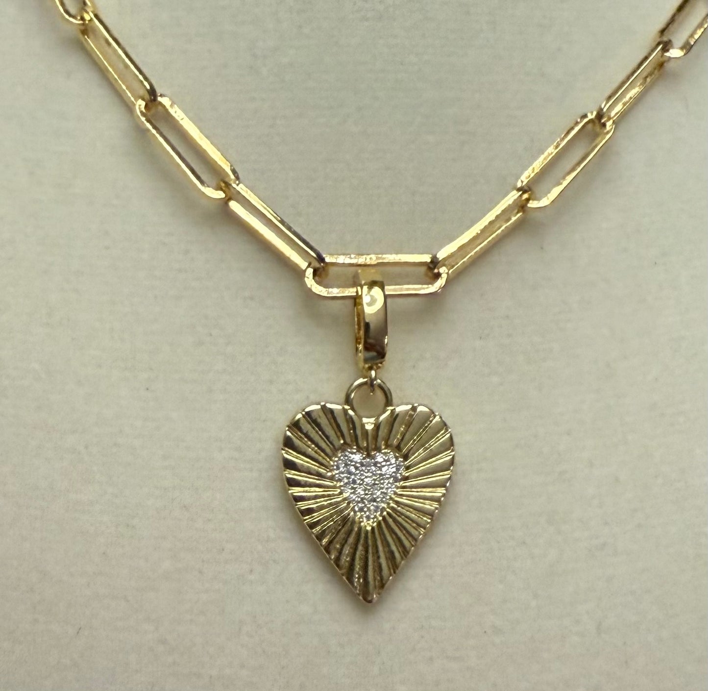 Heart Charm with Stones