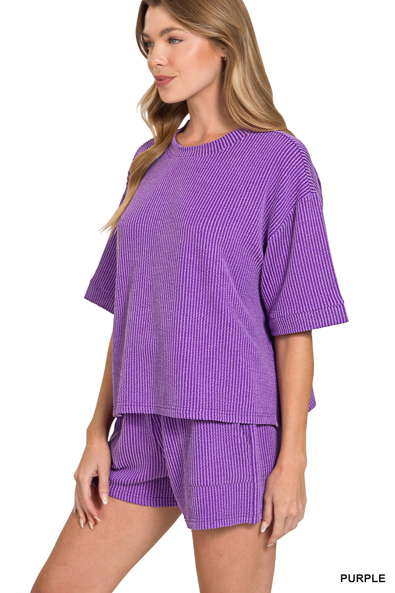 The Brynlee Short Set Purple