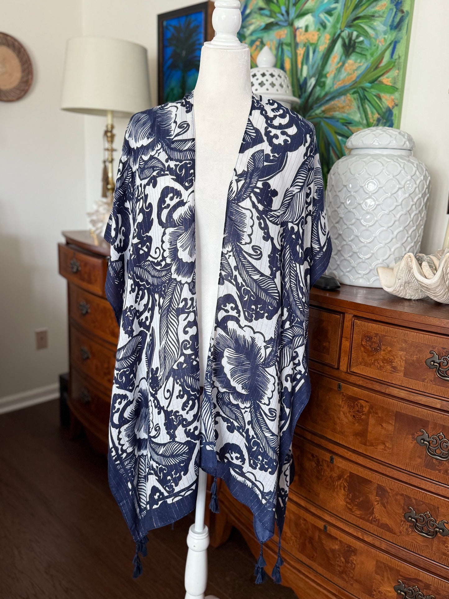 Blue and White Kimono