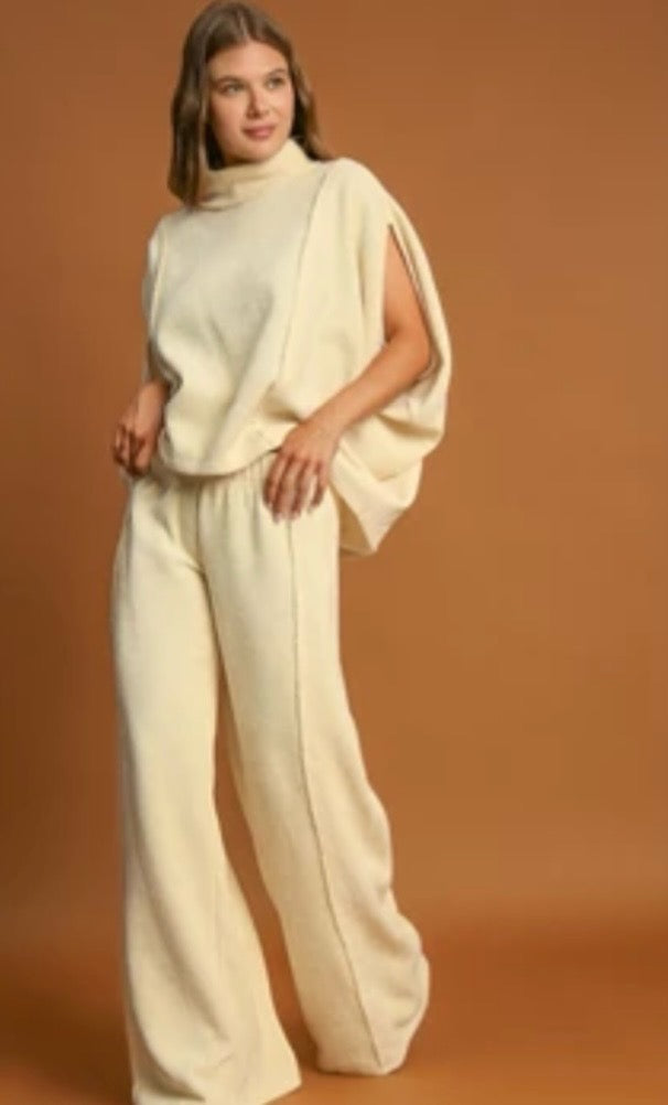 Cream Soft Knit Set