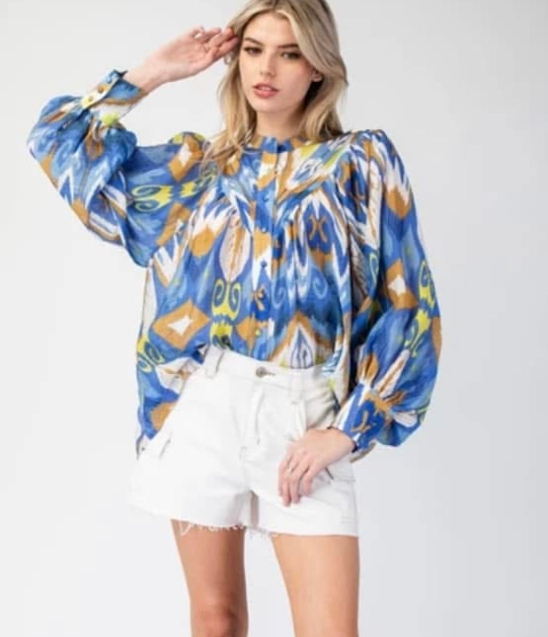 Royal Blue Bubble Sleeve