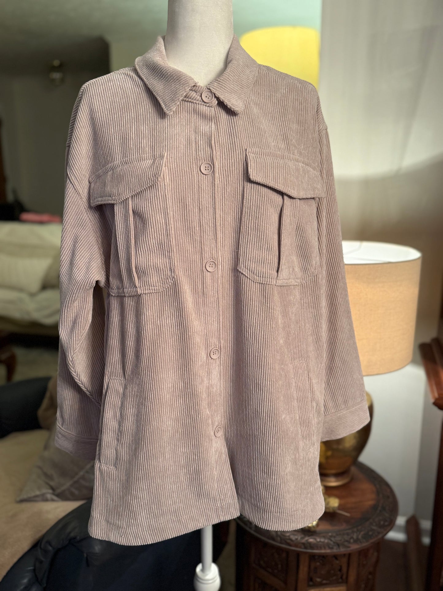 Oatmeal Button Down Jacket