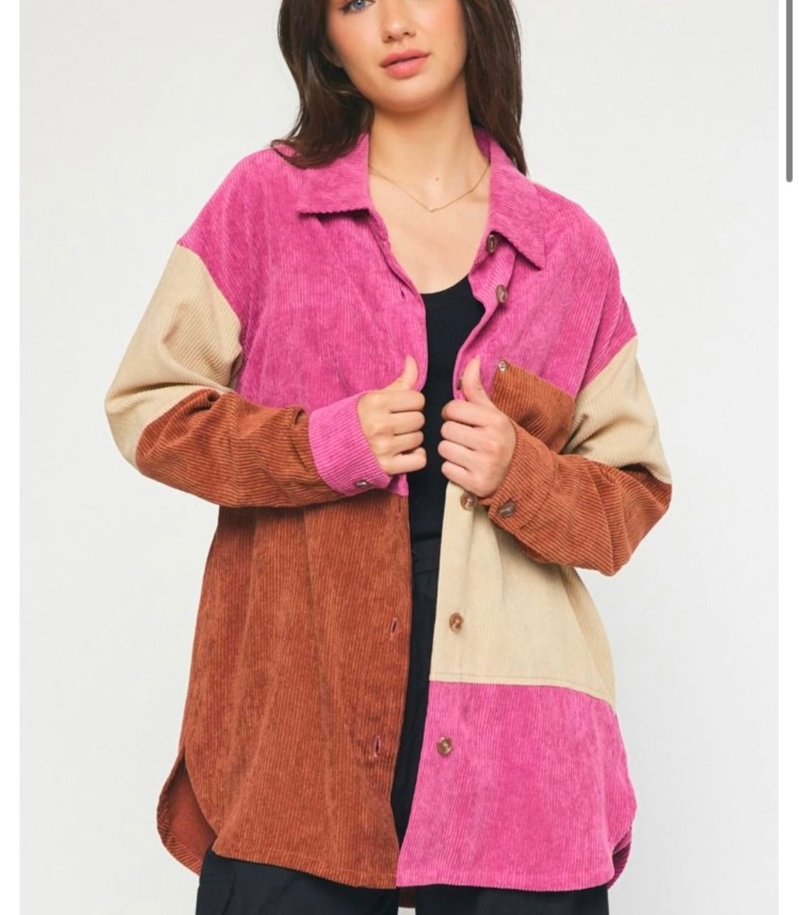 Color Block Shacket