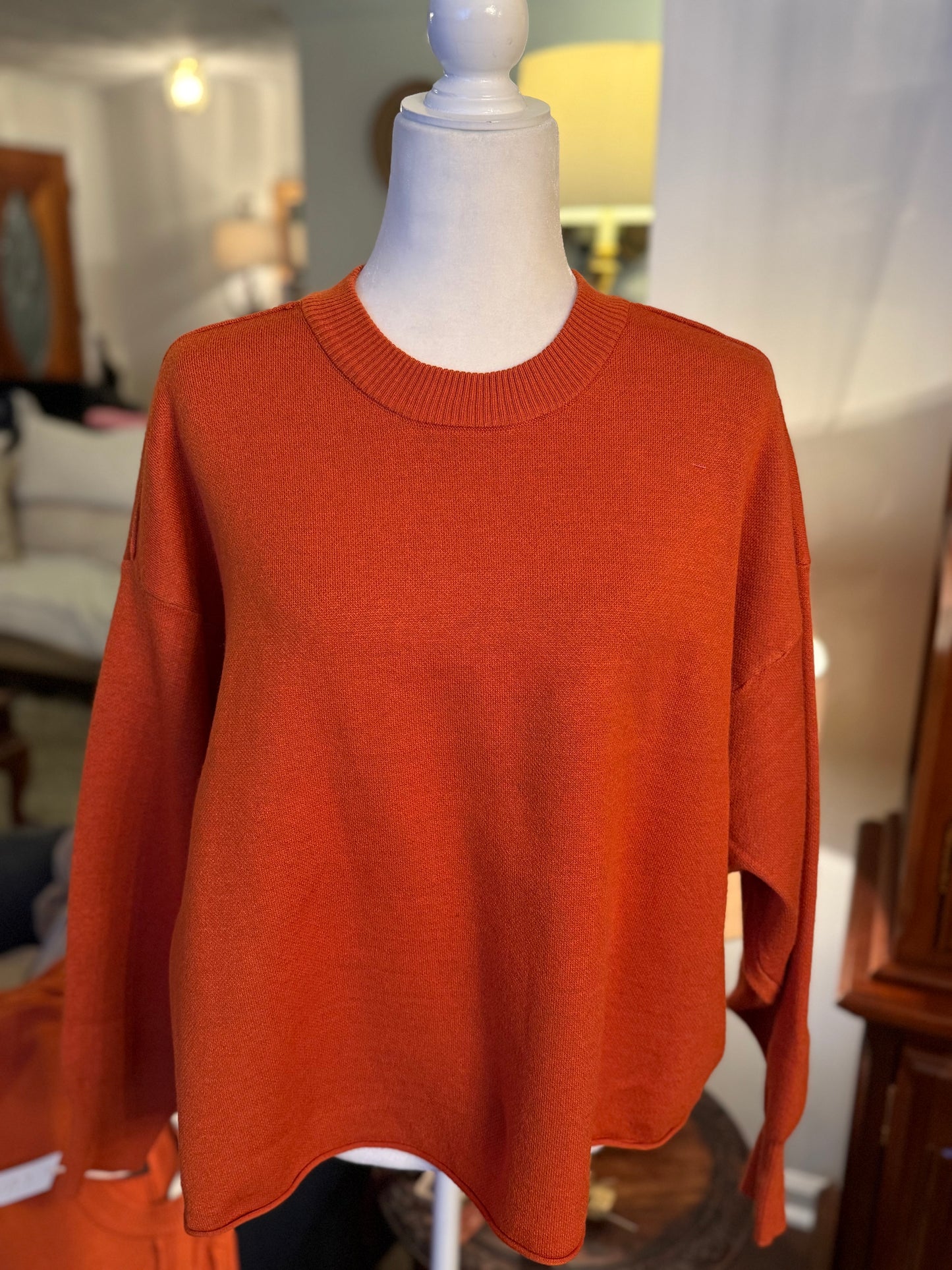 Orange Long Sleeve Sweater