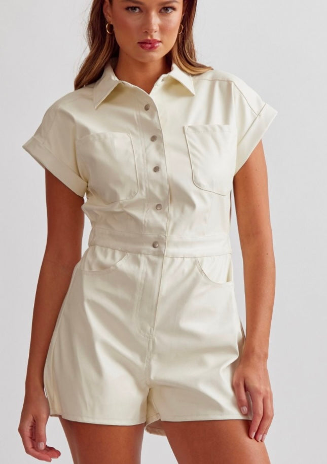 Neutral Short Romper