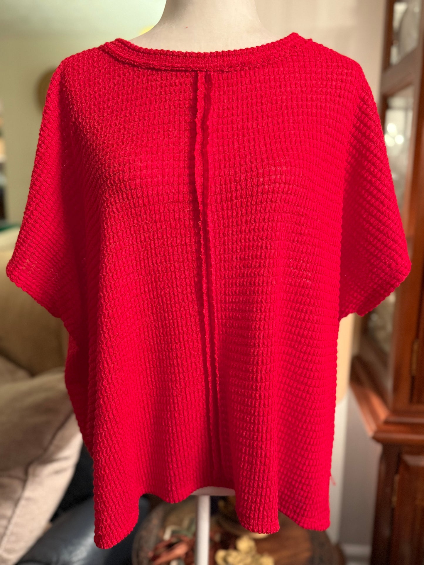 Red Sweater Top