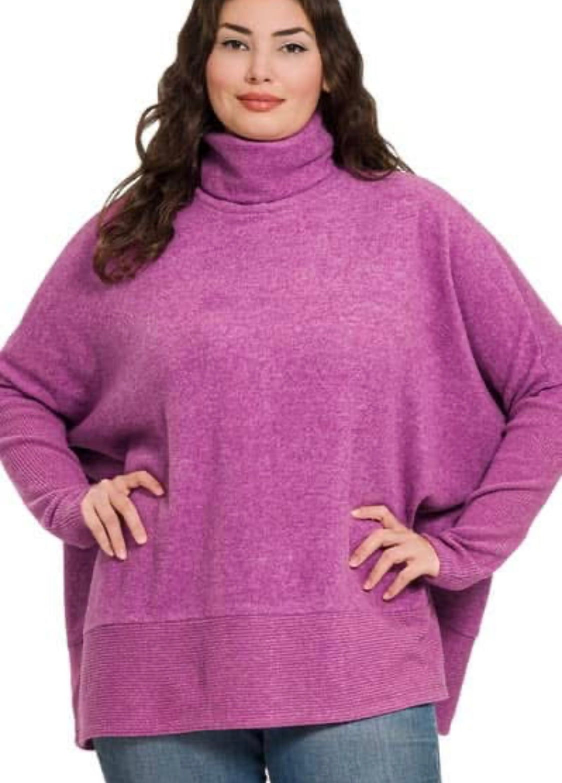 Hacci Turtleneck Plum