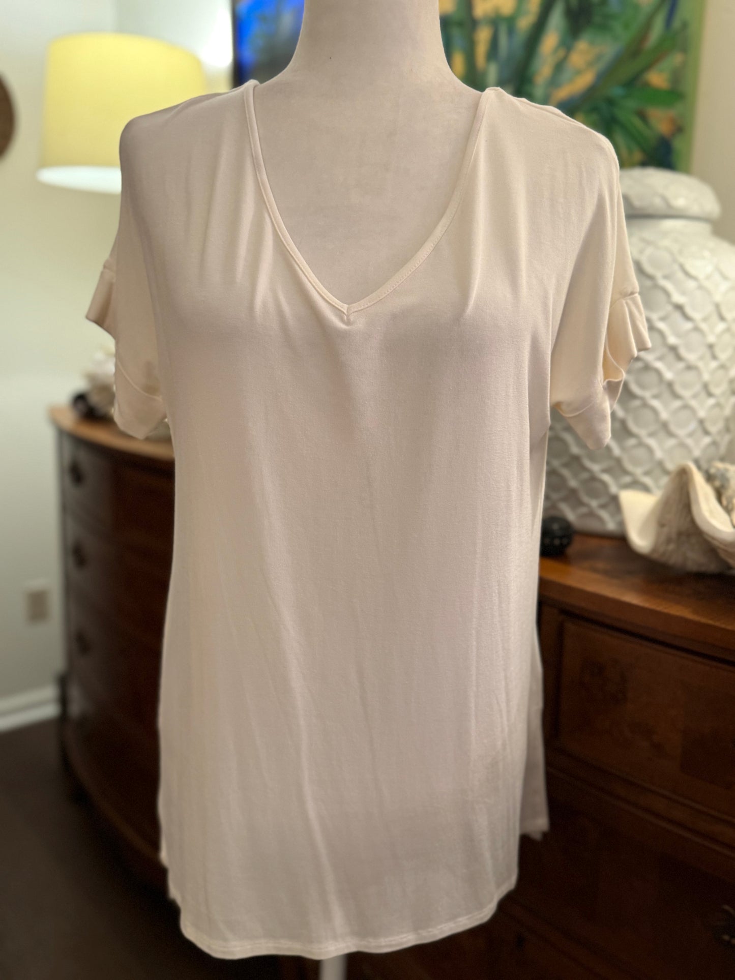 Rolled Sleeve Tee Ivory