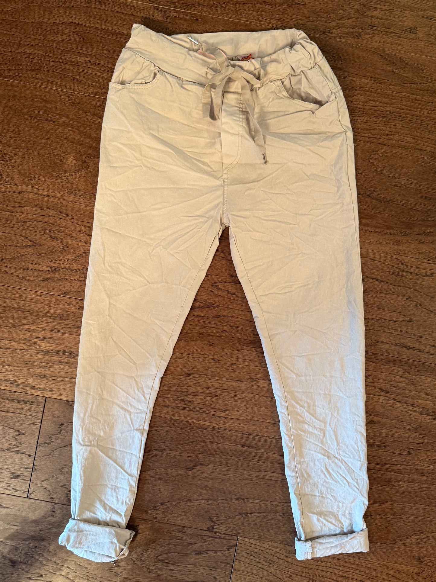 Italy Stretch Pants Beige