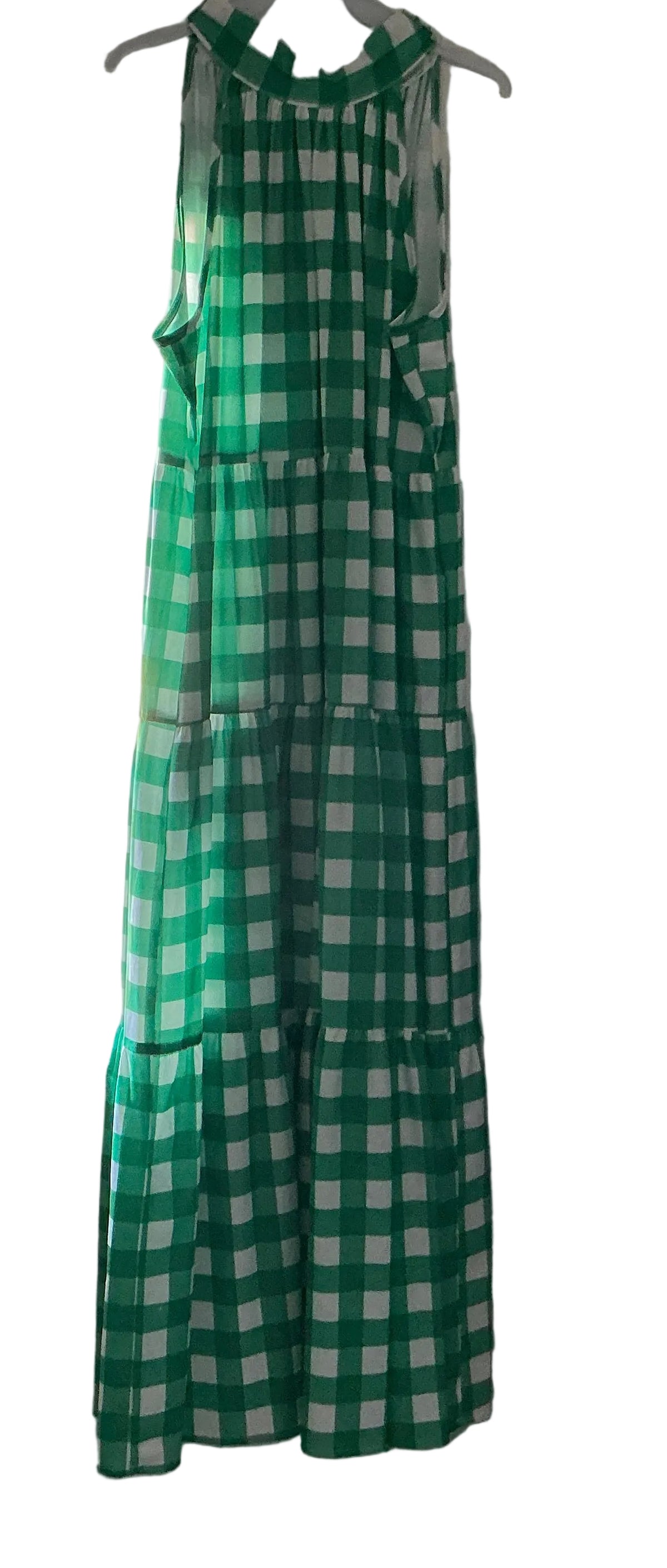 Gingham Maxi Dress Green