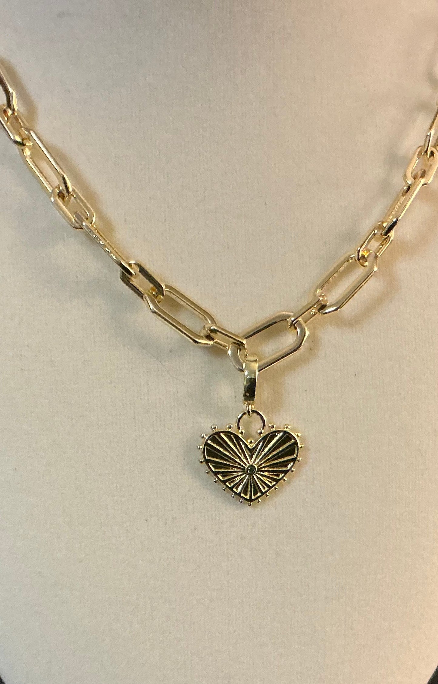 Heart Charm with Stone