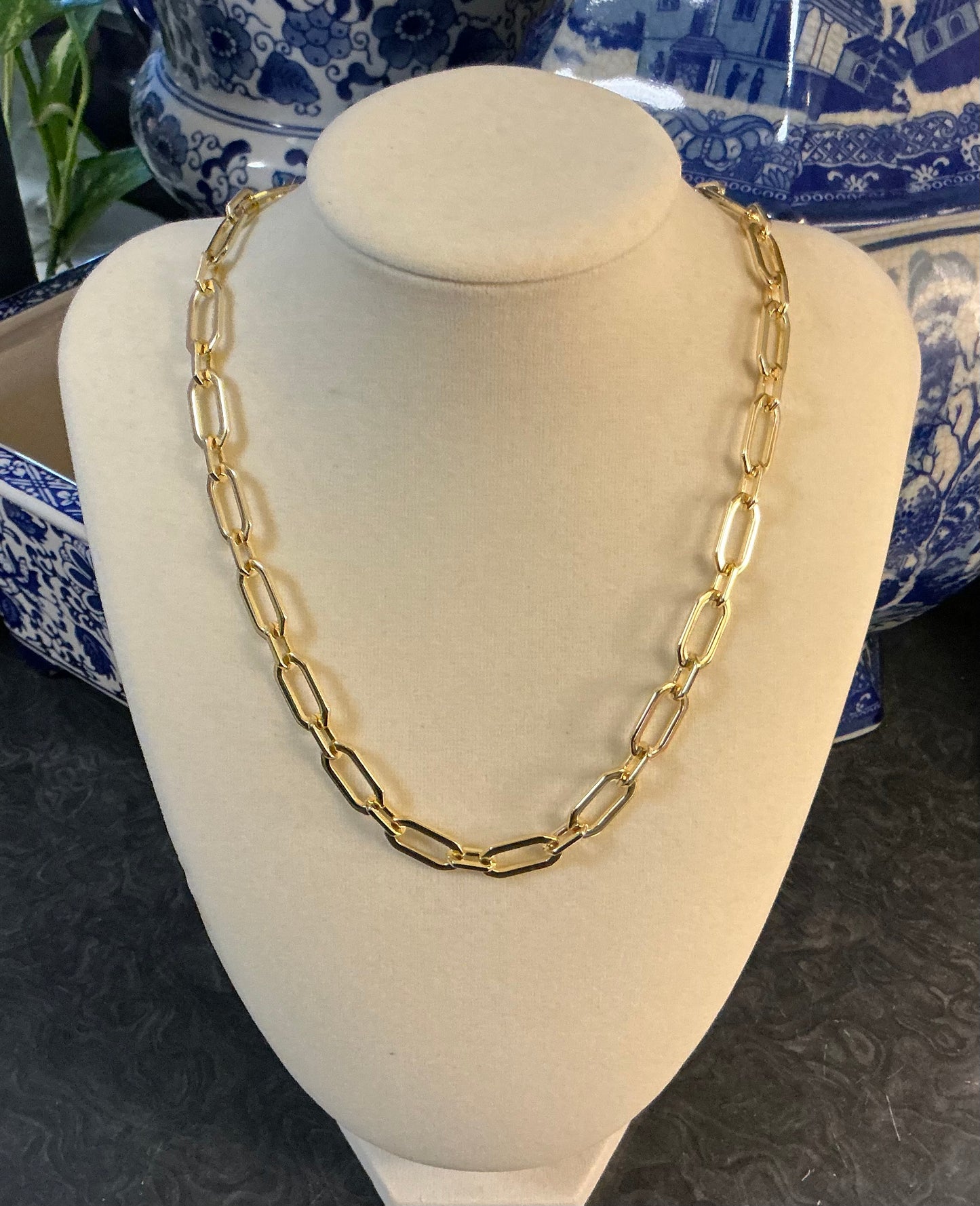 Large Link Necklace with Magnetic Closure