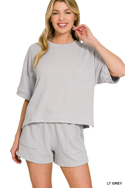 The Brynlee Short Set Grey