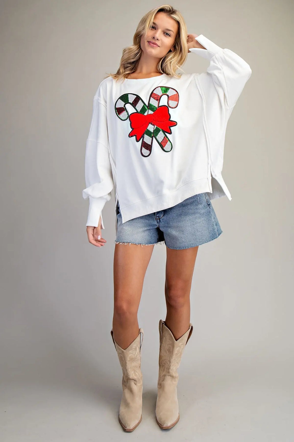 The Candy Cane Sequin Sweatshirt
