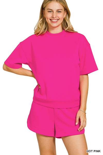 The Maggie Short Set Hot Pink