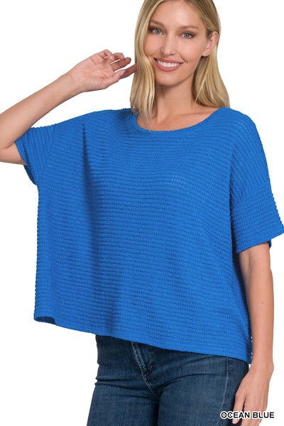 The Ella Top Ocean Blue