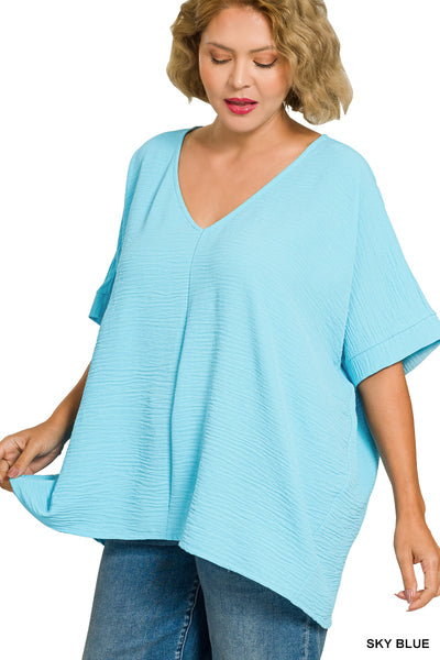 The Stella Top Sky Blue
