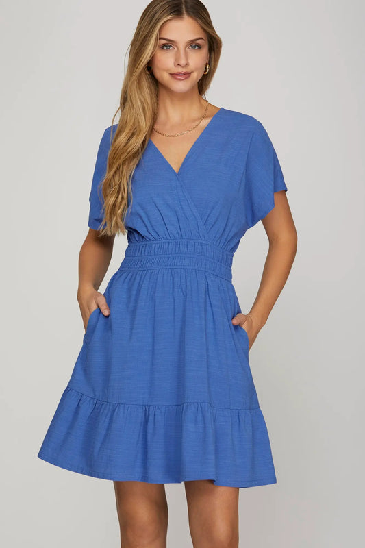 The Monica Dress Blue