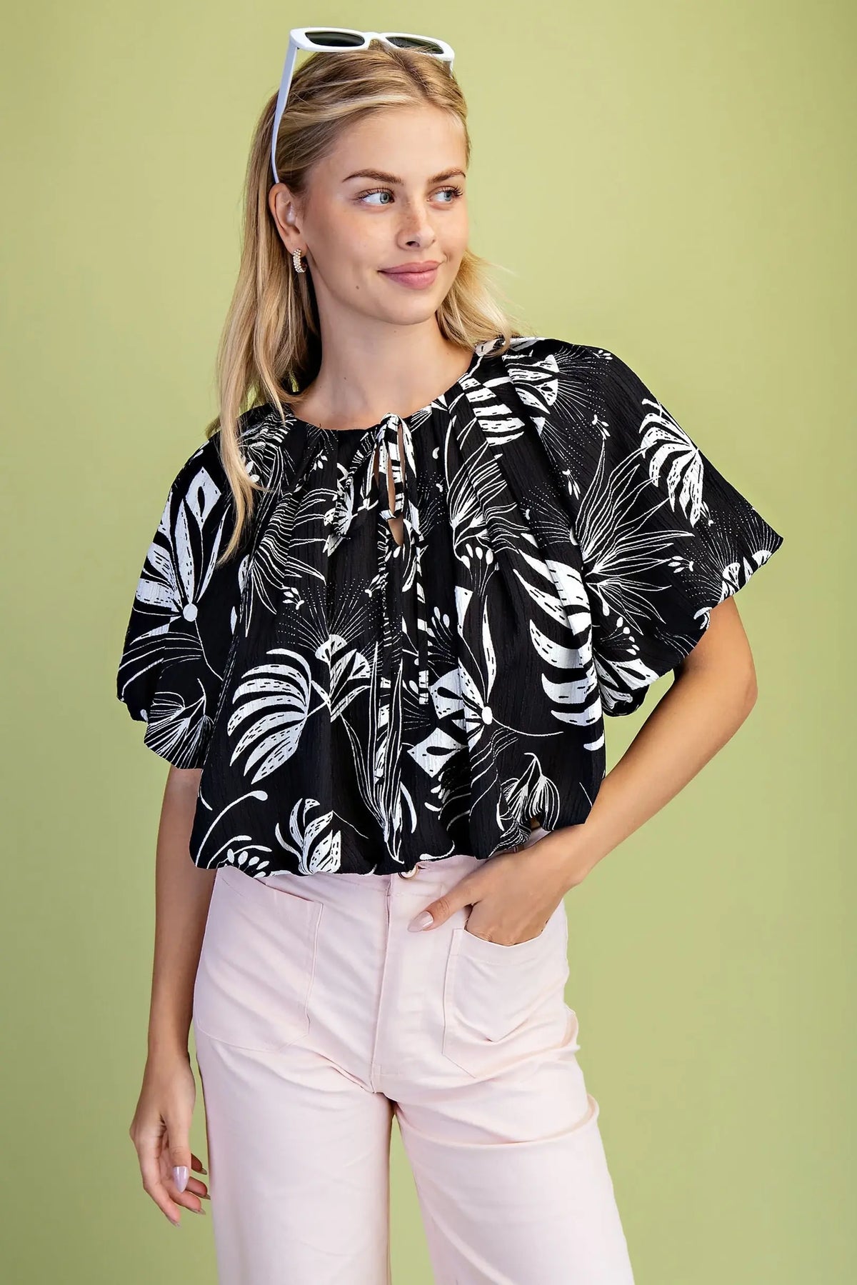 The Palm Skirt Set Black