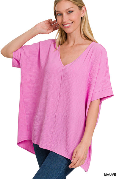 Dolman Short Sleeve Mauve