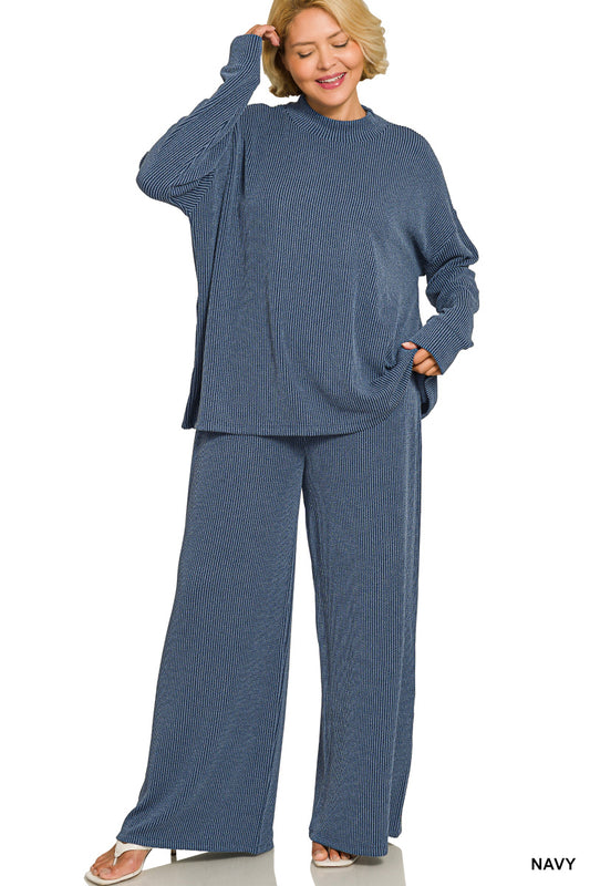 Thea Pants Set Plus Navy