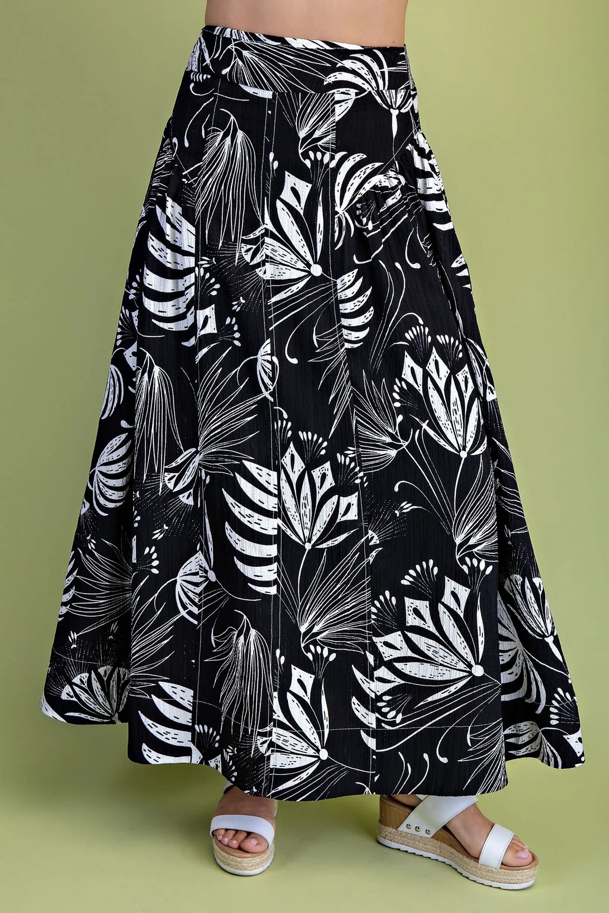 The Palm Skirt Set Black