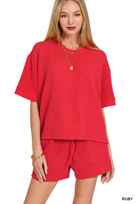 The Brynlee Short Set Ruby