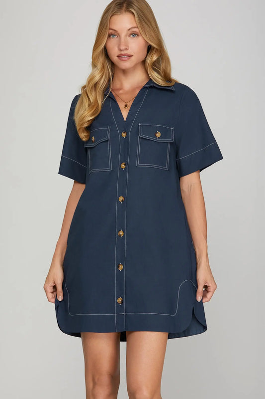 The Justice Dress Navy