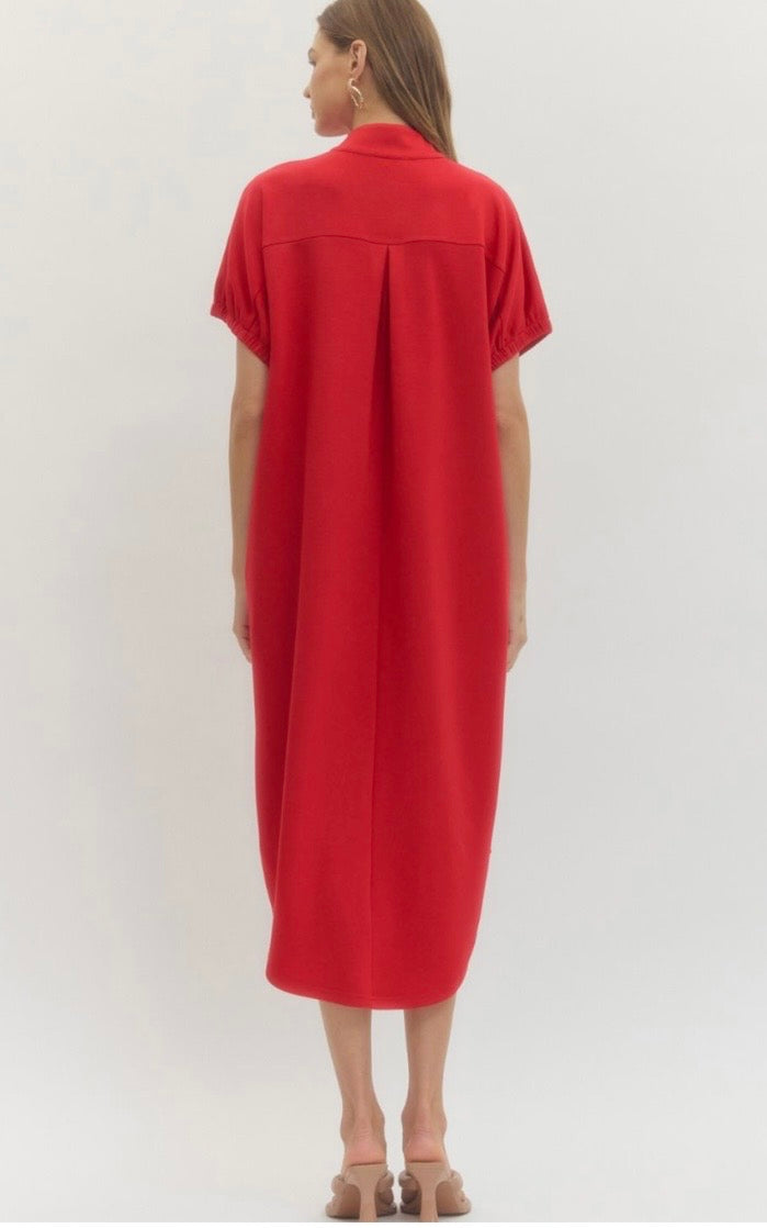 Sunday Brunch Dress Red