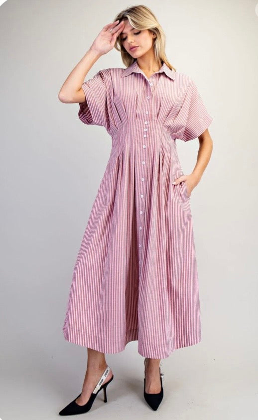 The Gavin Dress Raspberry